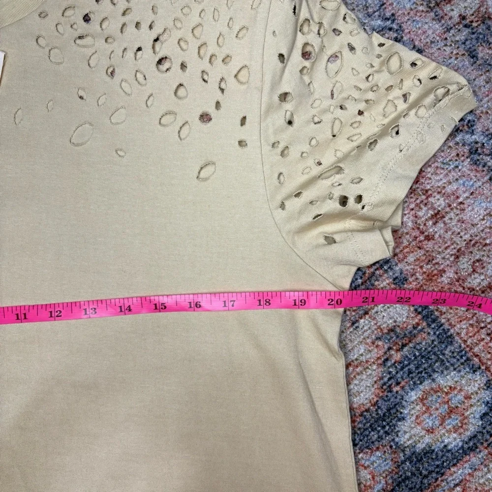 SER.O.YA Caroline Distressed Cotton T-Shirt - Picture 9 of 12
